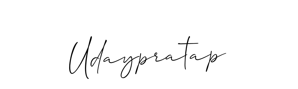 Design your own signature with our free online signature maker. With this signature software, you can create a handwritten (Allison_Script) signature for name Udaypratap. Udaypratap signature style 2 images and pictures png