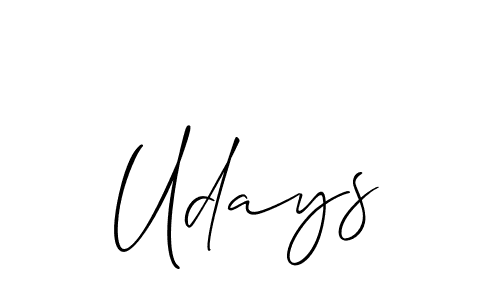 Udays stylish signature style. Best Handwritten Sign (Allison_Script) for my name. Handwritten Signature Collection Ideas for my name Udays. Udays signature style 2 images and pictures png