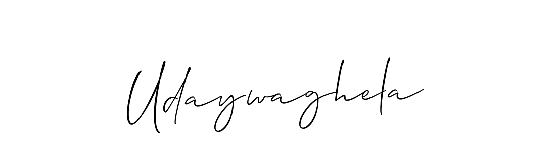 How to make Udaywaghela signature? Allison_Script is a professional autograph style. Create handwritten signature for Udaywaghela name. Udaywaghela signature style 2 images and pictures png