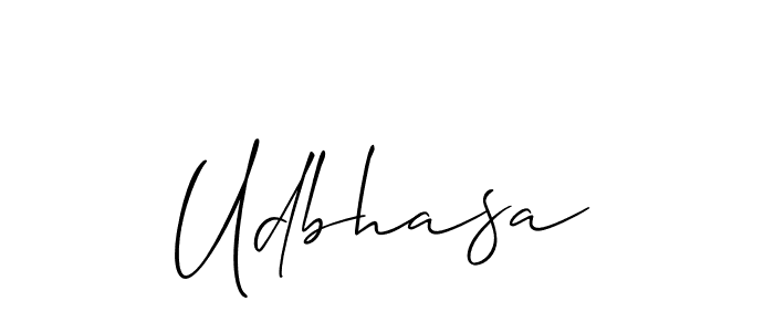 if you are searching for the best signature style for your name Udbhasa. so please give up your signature search. here we have designed multiple signature styles  using Allison_Script. Udbhasa signature style 2 images and pictures png