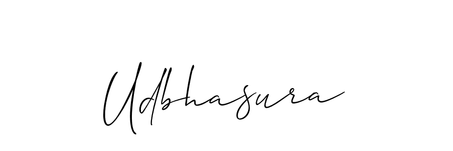 Make a beautiful signature design for name Udbhasura. With this signature (Allison_Script) style, you can create a handwritten signature for free. Udbhasura signature style 2 images and pictures png