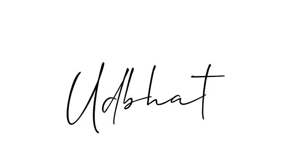 Best and Professional Signature Style for Udbhat. Allison_Script Best Signature Style Collection. Udbhat signature style 2 images and pictures png