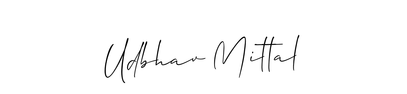 Similarly Allison_Script is the best handwritten signature design. Signature creator online .You can use it as an online autograph creator for name Udbhav Mittal. Udbhav Mittal signature style 2 images and pictures png