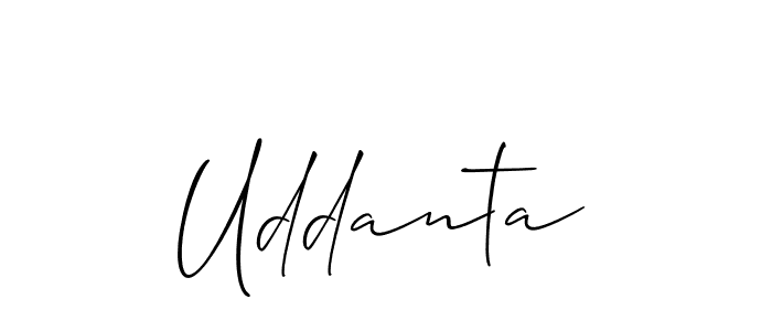 Design your own signature with our free online signature maker. With this signature software, you can create a handwritten (Allison_Script) signature for name Uddanta. Uddanta signature style 2 images and pictures png