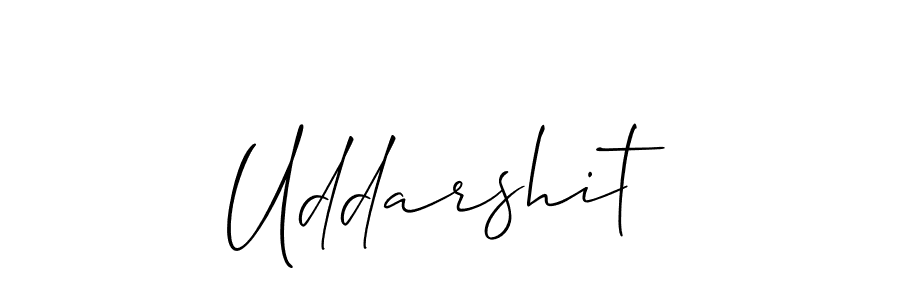 Use a signature maker to create a handwritten signature online. With this signature software, you can design (Allison_Script) your own signature for name Uddarshit. Uddarshit signature style 2 images and pictures png