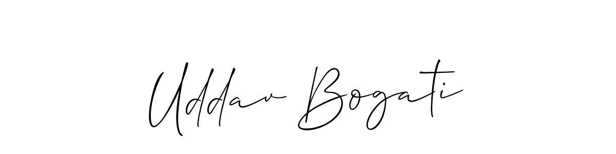 Make a short Uddav Bogati signature style. Manage your documents anywhere anytime using Allison_Script. Create and add eSignatures, submit forms, share and send files easily. Uddav Bogati signature style 2 images and pictures png