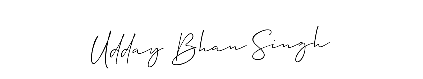 Udday Bhan Singh stylish signature style. Best Handwritten Sign (Allison_Script) for my name. Handwritten Signature Collection Ideas for my name Udday Bhan Singh. Udday Bhan Singh signature style 2 images and pictures png