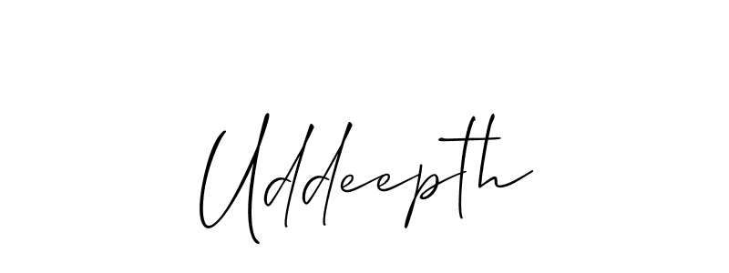 Check out images of Autograph of Uddeepth name. Actor Uddeepth Signature Style. Allison_Script is a professional sign style online. Uddeepth signature style 2 images and pictures png