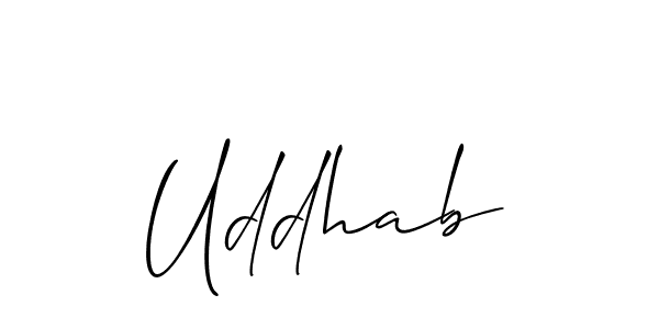 Once you've used our free online signature maker to create your best signature Allison_Script style, it's time to enjoy all of the benefits that Uddhab name signing documents. Uddhab signature style 2 images and pictures png