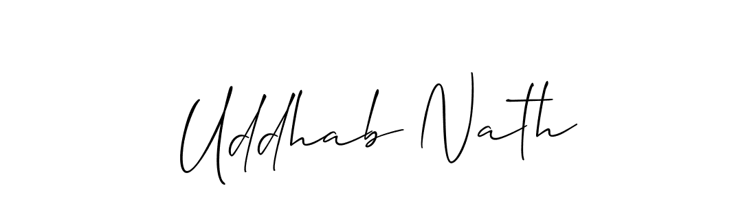 Also we have Uddhab Nath name is the best signature style. Create professional handwritten signature collection using Allison_Script autograph style. Uddhab Nath signature style 2 images and pictures png