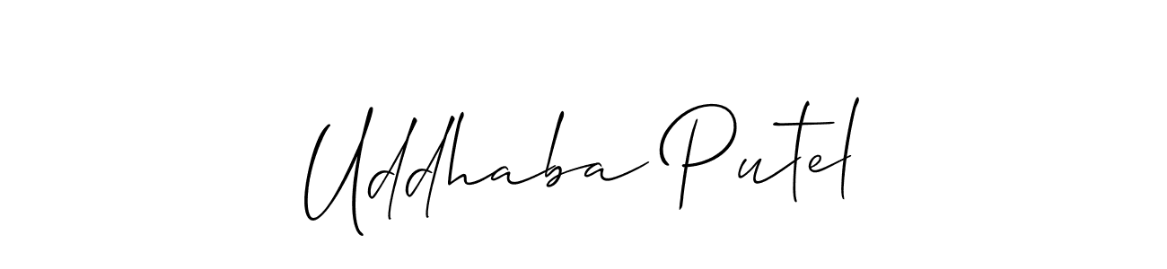 Design your own signature with our free online signature maker. With this signature software, you can create a handwritten (Allison_Script) signature for name Uddhaba Putel. Uddhaba Putel signature style 2 images and pictures png