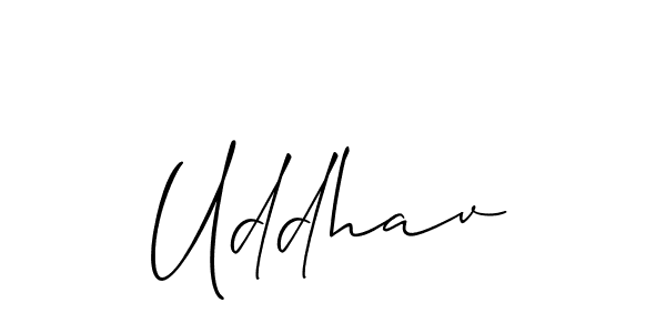 Uddhav stylish signature style. Best Handwritten Sign (Allison_Script) for my name. Handwritten Signature Collection Ideas for my name Uddhav. Uddhav signature style 2 images and pictures png