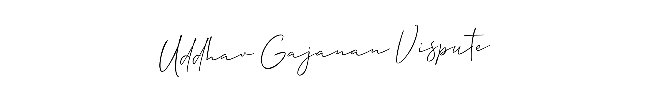 Make a beautiful signature design for name Uddhav Gajanan Vispute. With this signature (Allison_Script) style, you can create a handwritten signature for free. Uddhav Gajanan Vispute signature style 2 images and pictures png