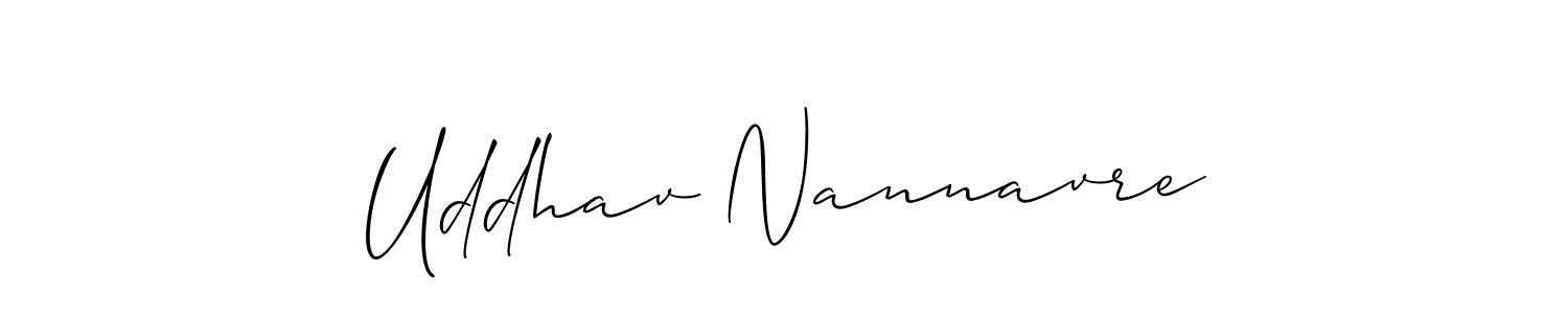 Create a beautiful signature design for name Uddhav Nannavre. With this signature (Allison_Script) fonts, you can make a handwritten signature for free. Uddhav Nannavre signature style 2 images and pictures png