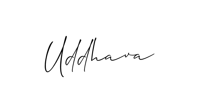 How to make Uddhava name signature. Use Allison_Script style for creating short signs online. This is the latest handwritten sign. Uddhava signature style 2 images and pictures png