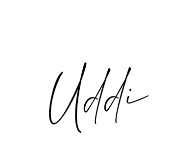 Create a beautiful signature design for name Uddi. With this signature (Allison_Script) fonts, you can make a handwritten signature for free. Uddi signature style 2 images and pictures png