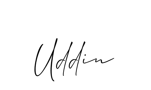 Uddin stylish signature style. Best Handwritten Sign (Allison_Script) for my name. Handwritten Signature Collection Ideas for my name Uddin. Uddin signature style 2 images and pictures png