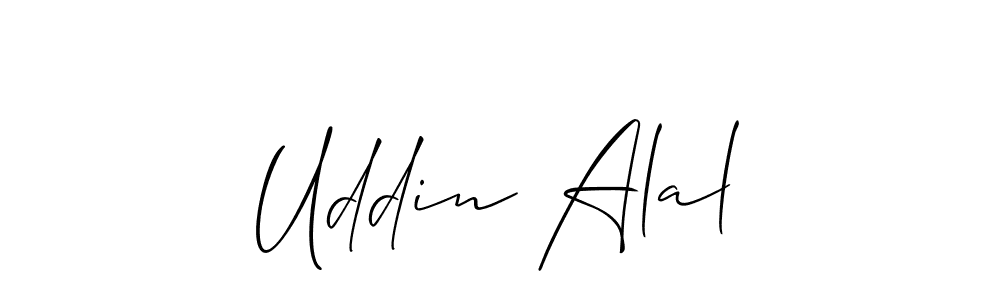 Similarly Allison_Script is the best handwritten signature design. Signature creator online .You can use it as an online autograph creator for name Uddin Alal. Uddin Alal signature style 2 images and pictures png