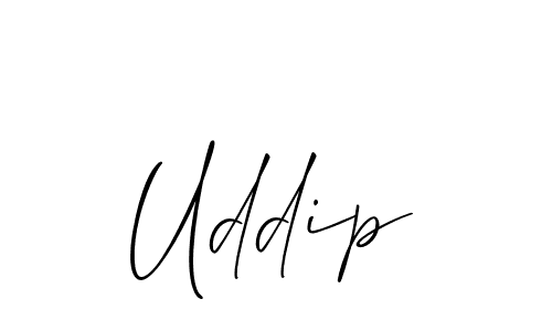 Best and Professional Signature Style for Uddip. Allison_Script Best Signature Style Collection. Uddip signature style 2 images and pictures png