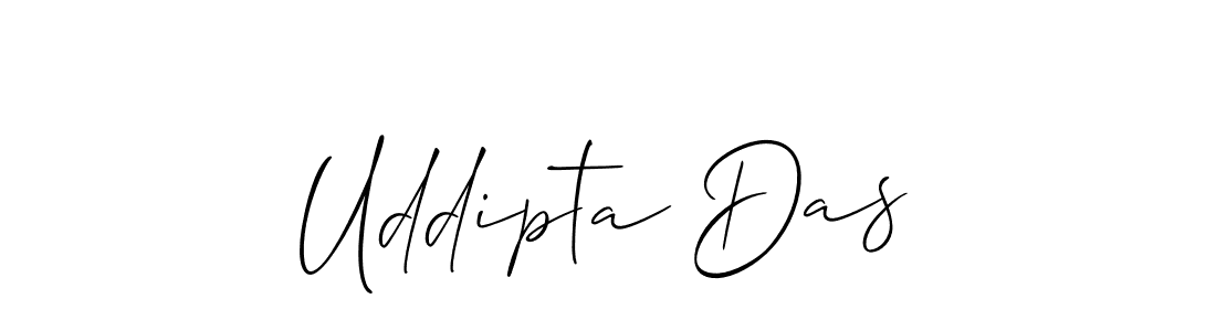 Make a beautiful signature design for name Uddipta Das. With this signature (Allison_Script) style, you can create a handwritten signature for free. Uddipta Das signature style 2 images and pictures png