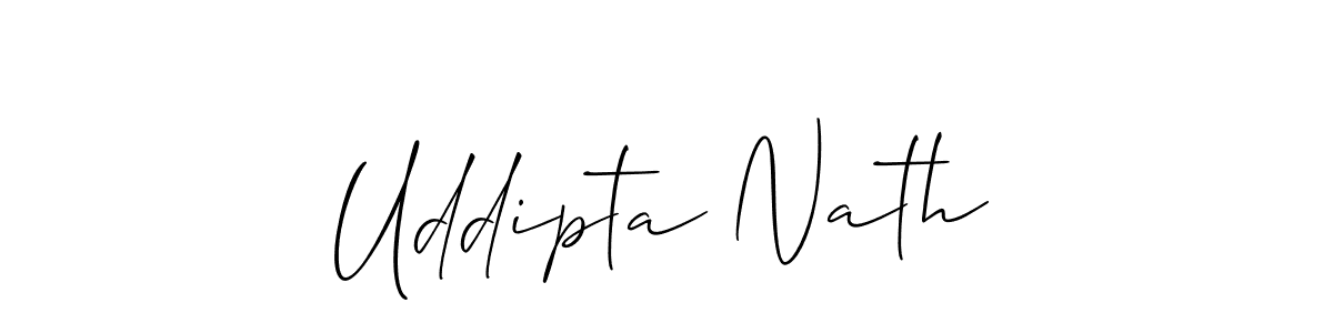 Uddipta Nath stylish signature style. Best Handwritten Sign (Allison_Script) for my name. Handwritten Signature Collection Ideas for my name Uddipta Nath. Uddipta Nath signature style 2 images and pictures png