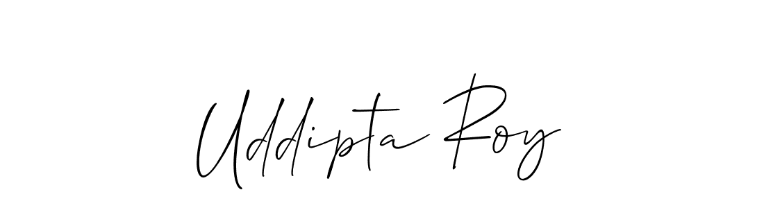 Make a beautiful signature design for name Uddipta Roy. With this signature (Allison_Script) style, you can create a handwritten signature for free. Uddipta Roy signature style 2 images and pictures png