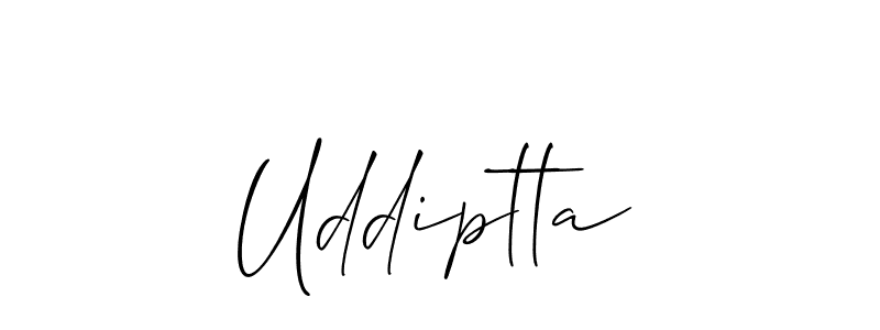 Make a beautiful signature design for name Uddiptta. With this signature (Allison_Script) style, you can create a handwritten signature for free. Uddiptta signature style 2 images and pictures png