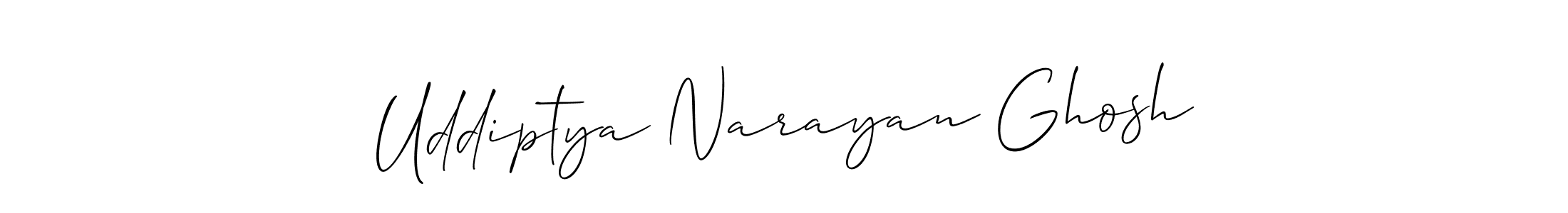 Also we have Uddiptya Narayan Ghosh name is the best signature style. Create professional handwritten signature collection using Allison_Script autograph style. Uddiptya Narayan Ghosh signature style 2 images and pictures png