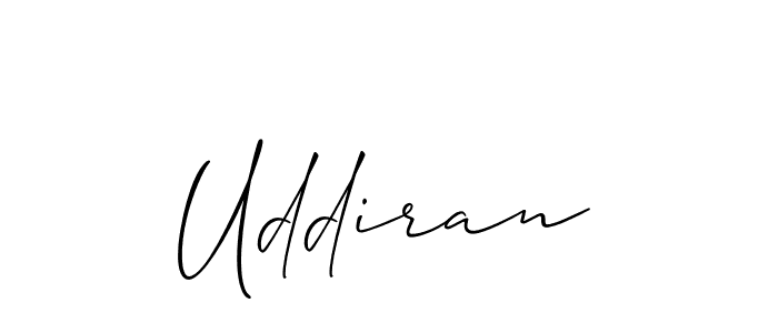Make a beautiful signature design for name Uddiran. With this signature (Allison_Script) style, you can create a handwritten signature for free. Uddiran signature style 2 images and pictures png