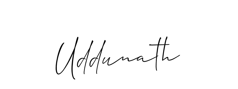 You should practise on your own different ways (Allison_Script) to write your name (Uddunath) in signature. don't let someone else do it for you. Uddunath signature style 2 images and pictures png