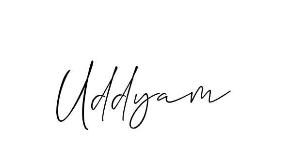 It looks lik you need a new signature style for name Uddyam. Design unique handwritten (Allison_Script) signature with our free signature maker in just a few clicks. Uddyam signature style 2 images and pictures png