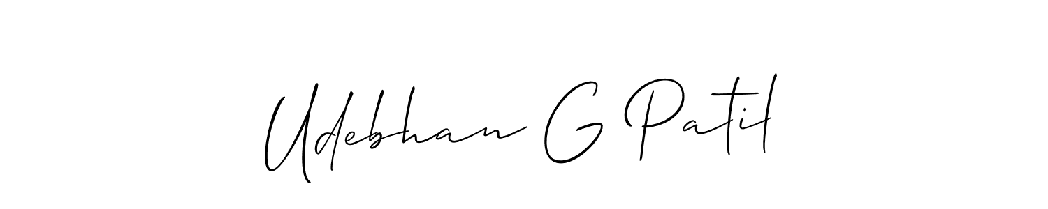 Best and Professional Signature Style for Udebhan G Patil. Allison_Script Best Signature Style Collection. Udebhan G Patil signature style 2 images and pictures png