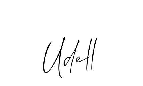 Also You can easily find your signature by using the search form. We will create Udell name handwritten signature images for you free of cost using Allison_Script sign style. Udell signature style 2 images and pictures png
