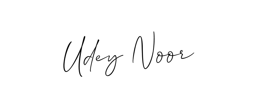 It looks lik you need a new signature style for name Udey Noor. Design unique handwritten (Allison_Script) signature with our free signature maker in just a few clicks. Udey Noor signature style 2 images and pictures png