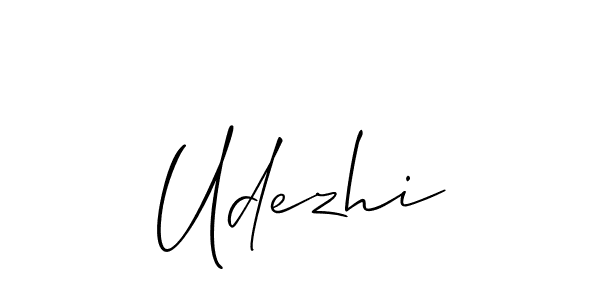 Also You can easily find your signature by using the search form. We will create Udezhi name handwritten signature images for you free of cost using Allison_Script sign style. Udezhi signature style 2 images and pictures png
