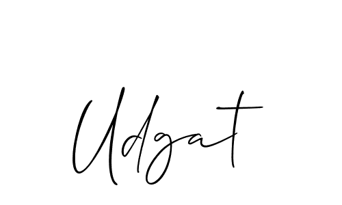 How to Draw Udgat signature style? Allison_Script is a latest design signature styles for name Udgat. Udgat signature style 2 images and pictures png