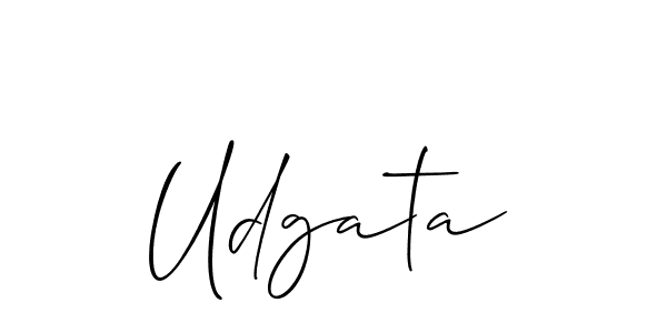 Create a beautiful signature design for name Udgata. With this signature (Allison_Script) fonts, you can make a handwritten signature for free. Udgata signature style 2 images and pictures png