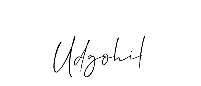 It looks lik you need a new signature style for name Udgohil. Design unique handwritten (Allison_Script) signature with our free signature maker in just a few clicks. Udgohil signature style 2 images and pictures png