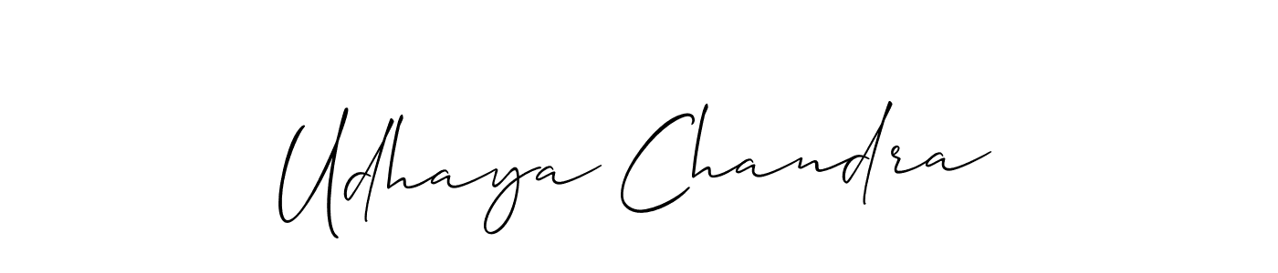 if you are searching for the best signature style for your name Udhaya Chandra. so please give up your signature search. here we have designed multiple signature styles  using Allison_Script. Udhaya Chandra signature style 2 images and pictures png