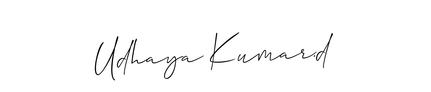 Make a beautiful signature design for name Udhaya Kumar.d. With this signature (Allison_Script) style, you can create a handwritten signature for free. Udhaya Kumar.d signature style 2 images and pictures png