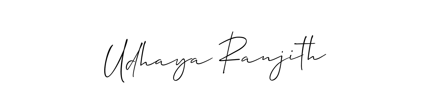 It looks lik you need a new signature style for name Udhaya Ranjith. Design unique handwritten (Allison_Script) signature with our free signature maker in just a few clicks. Udhaya Ranjith signature style 2 images and pictures png