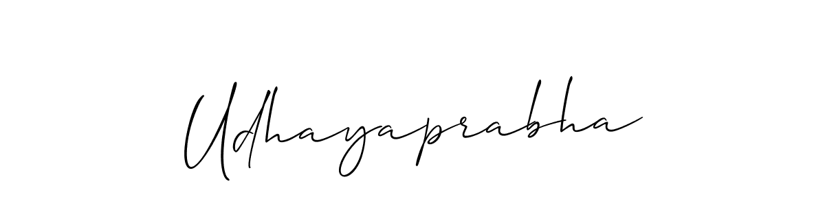 You should practise on your own different ways (Allison_Script) to write your name (Udhayaprabha) in signature. don't let someone else do it for you. Udhayaprabha signature style 2 images and pictures png