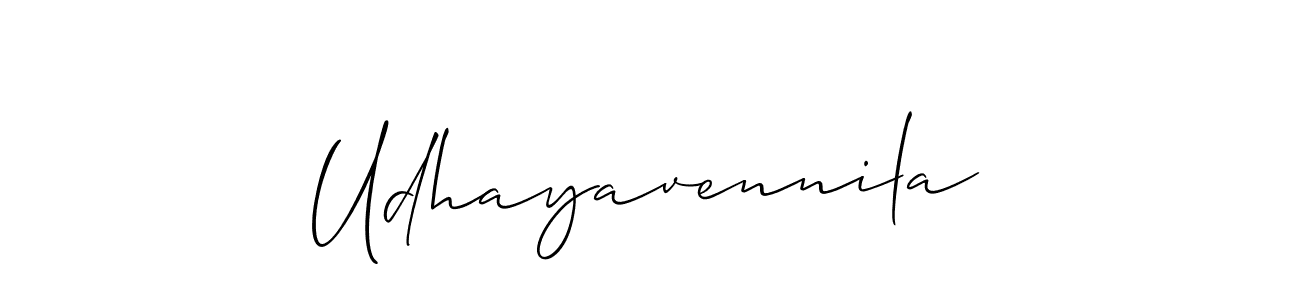 The best way (Allison_Script) to make a short signature is to pick only two or three words in your name. The name Udhayavennila include a total of six letters. For converting this name. Udhayavennila signature style 2 images and pictures png