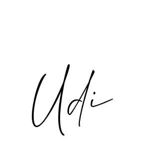 How to make Udi name signature. Use Allison_Script style for creating short signs online. This is the latest handwritten sign. Udi signature style 2 images and pictures png
