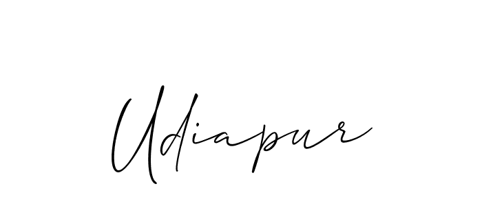 Design your own signature with our free online signature maker. With this signature software, you can create a handwritten (Allison_Script) signature for name Udiapur. Udiapur signature style 2 images and pictures png