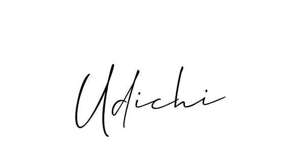 Make a beautiful signature design for name Udichi. With this signature (Allison_Script) style, you can create a handwritten signature for free. Udichi signature style 2 images and pictures png