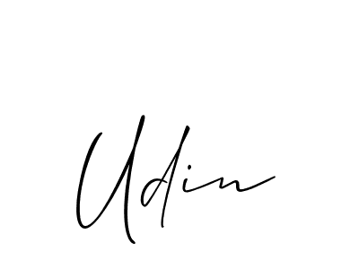 How to make Udin signature? Allison_Script is a professional autograph style. Create handwritten signature for Udin name. Udin signature style 2 images and pictures png