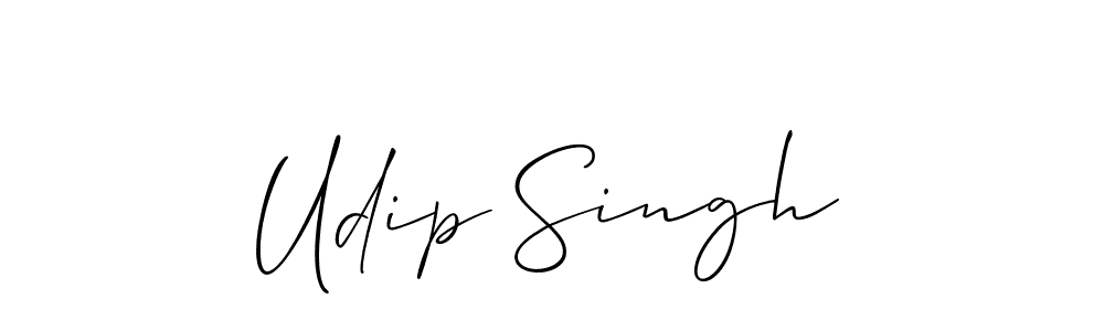 Also You can easily find your signature by using the search form. We will create Udip Singh name handwritten signature images for you free of cost using Allison_Script sign style. Udip Singh signature style 2 images and pictures png