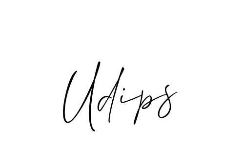 Also You can easily find your signature by using the search form. We will create Udips name handwritten signature images for you free of cost using Allison_Script sign style. Udips signature style 2 images and pictures png