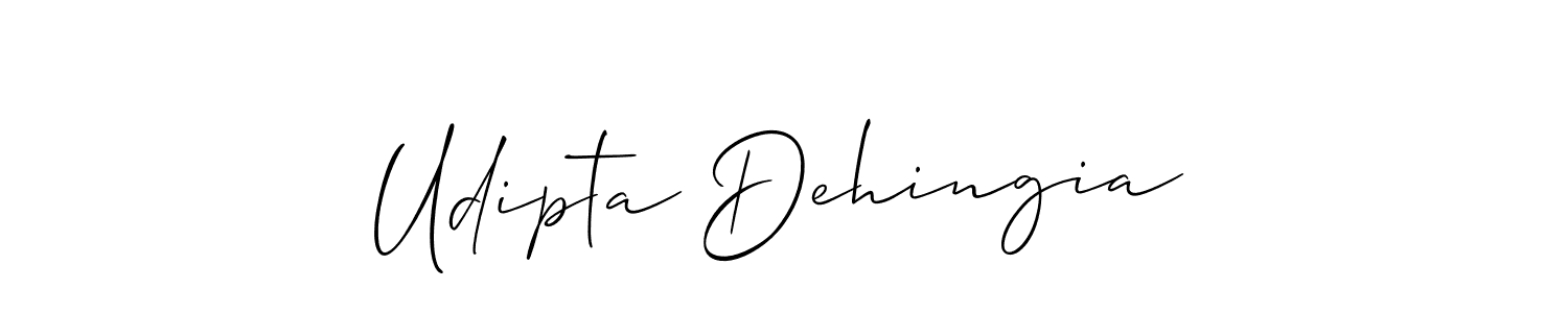 Also You can easily find your signature by using the search form. We will create Udipta Dehingia name handwritten signature images for you free of cost using Allison_Script sign style. Udipta Dehingia signature style 2 images and pictures png